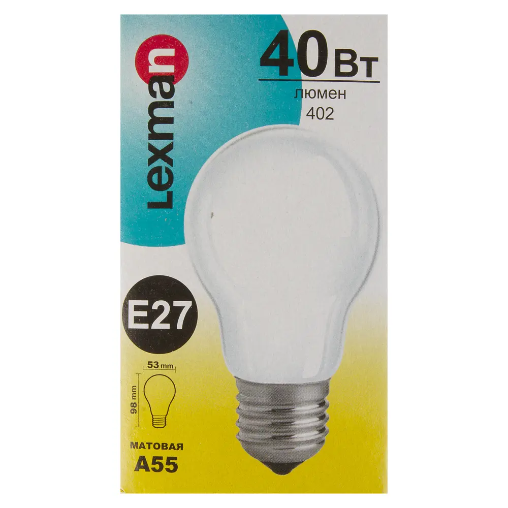 Лампа накаливания Lexman шар E27 40 Вт свет тёплый белый STLM-2117426 - Вид №1