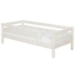 Кровать Flexa Classic с предохранительной планкой, белая, 200 см