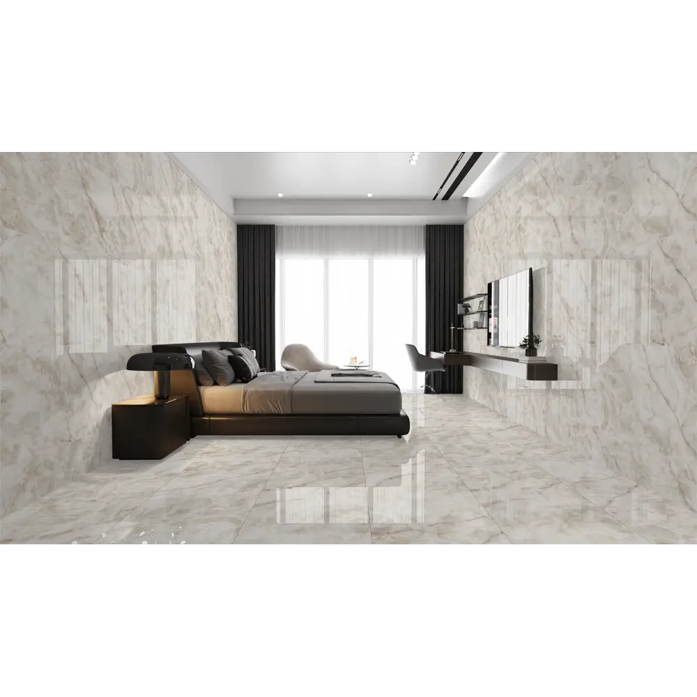 Глазурованный керамогранит Duna Selena Beige Satin 60x120 см 1.44 м² сатинированный цвет бежевый STLM-2080807 - Вид №2