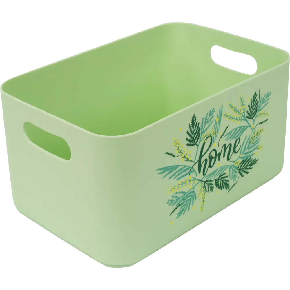 Корзина Home цвет 15.79x12.12x11.5 см пластик зеленый 82154654 STLM-2174047 Santreyd  - Вид №1
