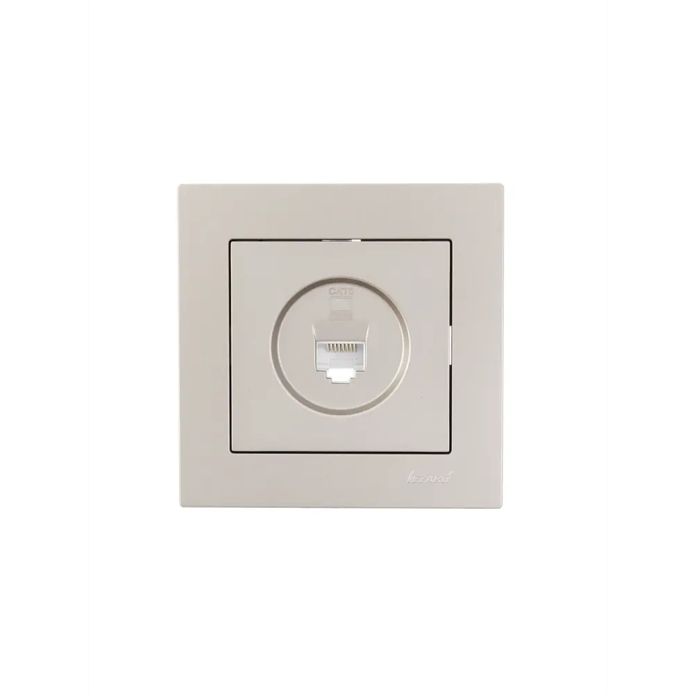 Компьютерная розетка встраиваемая Lezard Vesna без заземления цвет титан STLM-2203116 - Вид №3