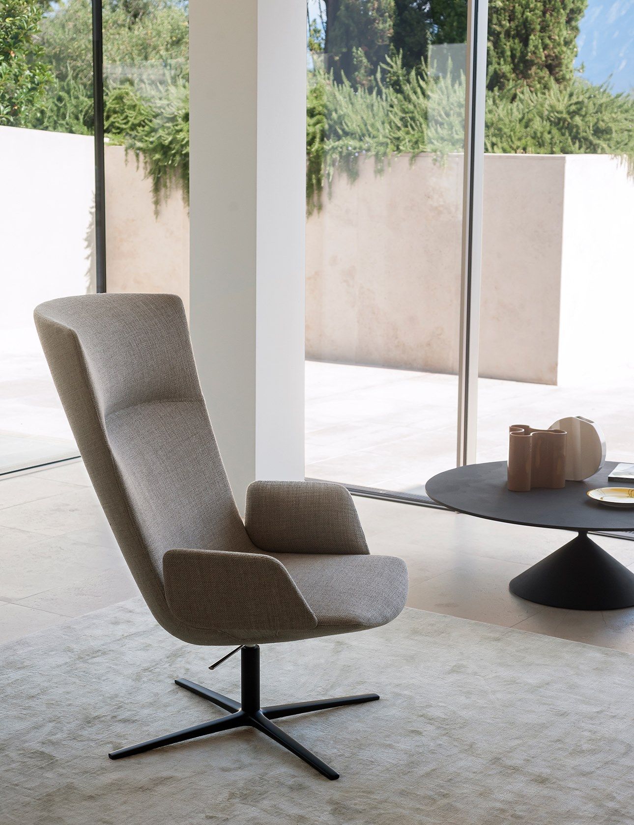 Вращающееся кресло с высокой спинкой Desalto Calum ARCH-00144861 - Вид №4