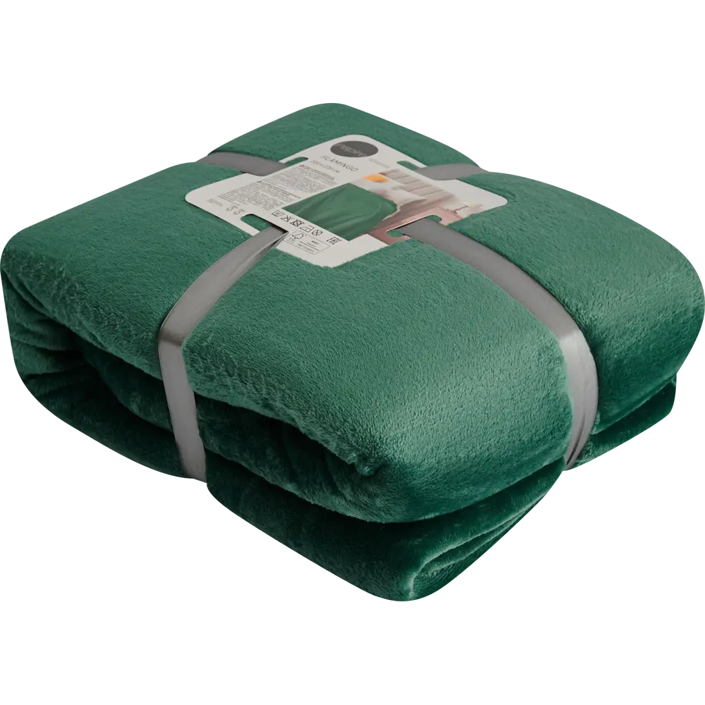 Плед Inspire Flamingo 200x220 см микрофибра цвет зеленый STLM-2195915 - Вид №2