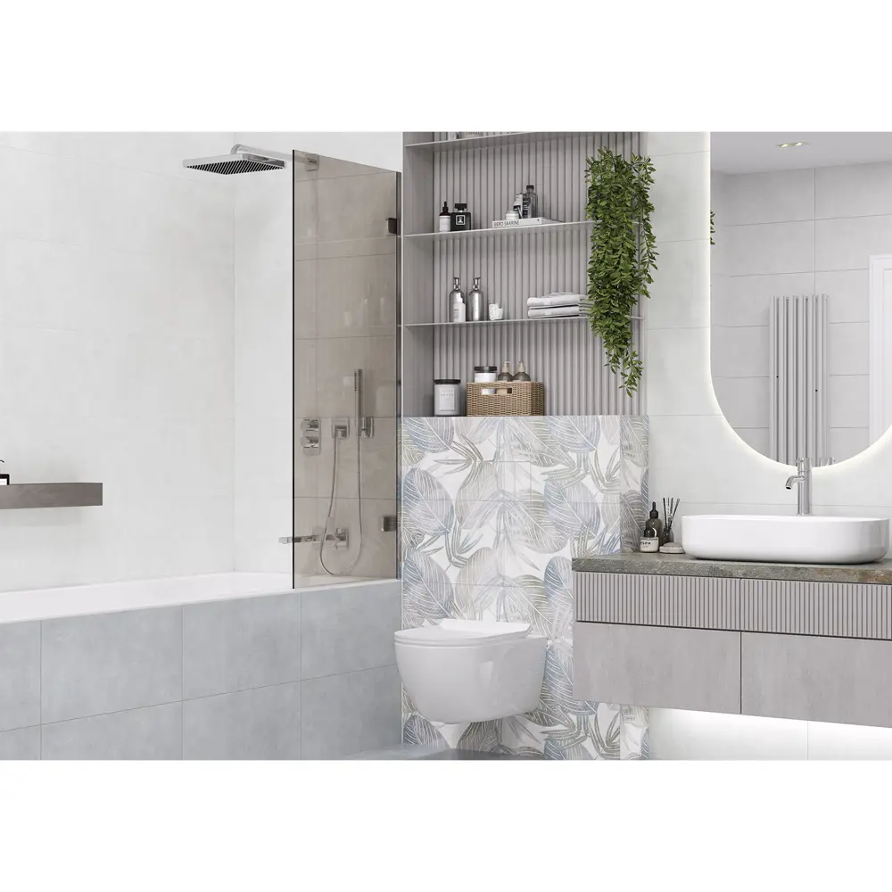 Настенная плитка Alma Ceramica Serenity 70 30x60 см 1.98 м² матовая цвет темно-серый STLM-2056158 - Вид №3