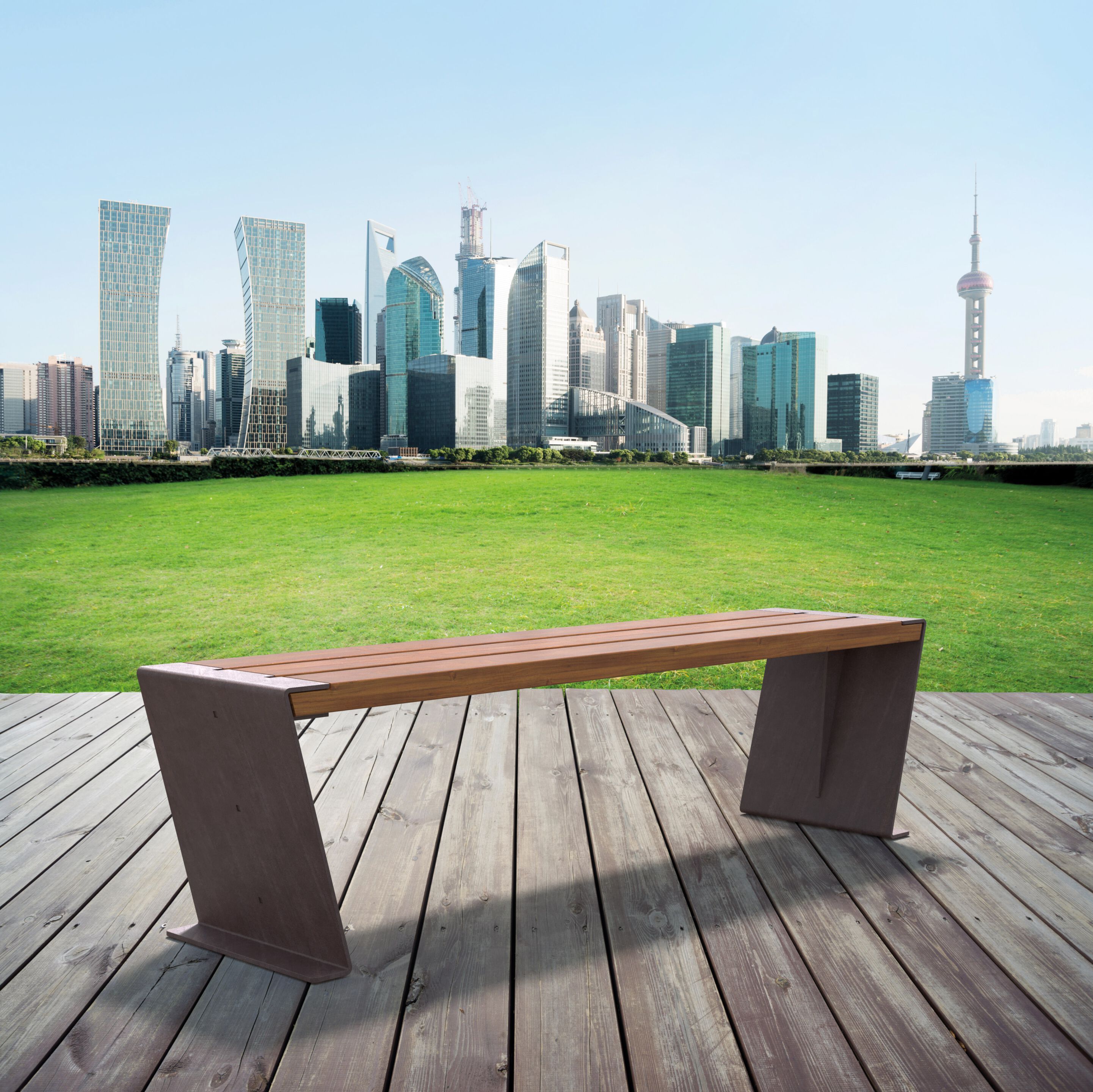 Деревянная скамья Studio Città TRAPEZIO ARCH-00095520 - Вид №3