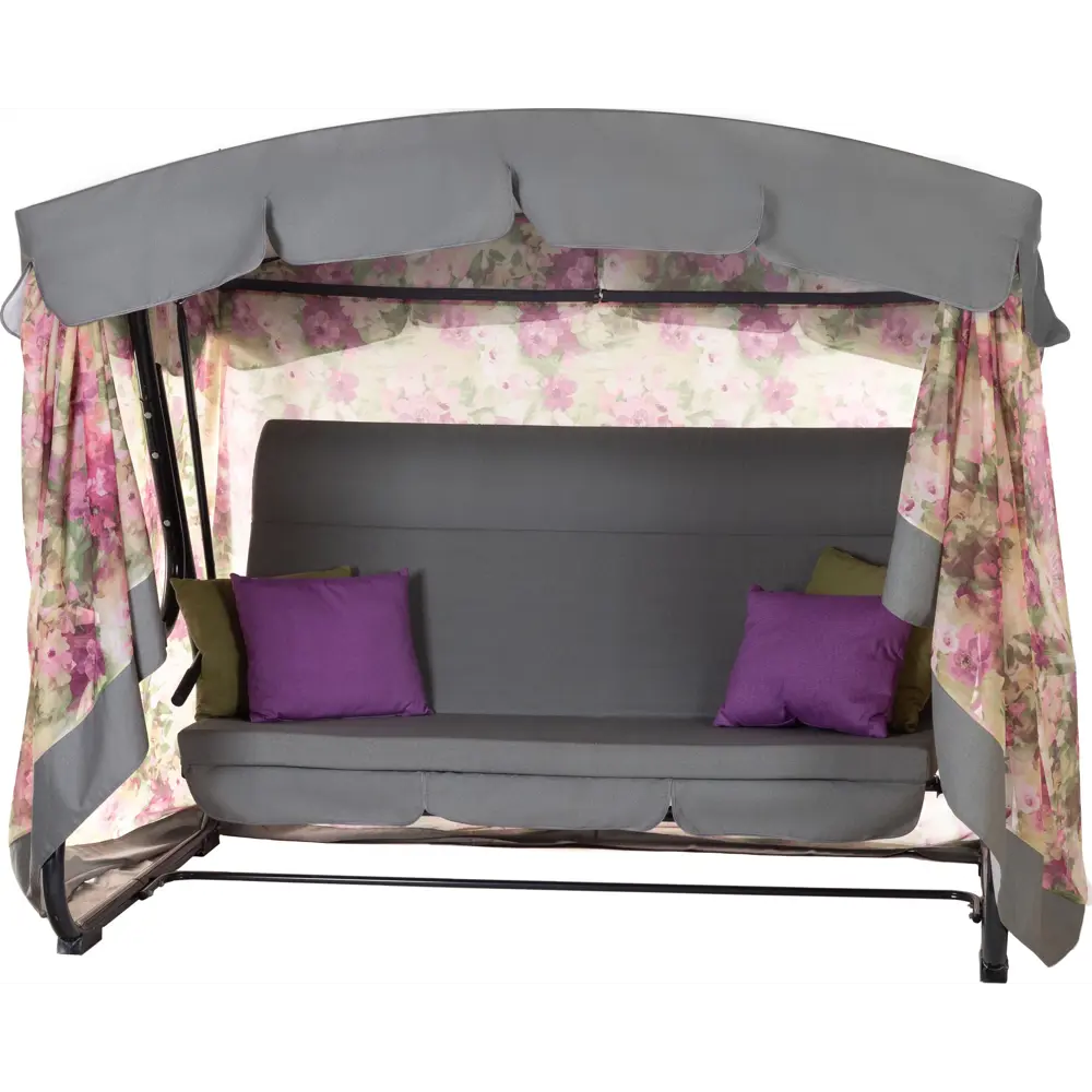 Качели садовые Элиз 3-х местные (до 280 кг) серый/ сиреневый Santreyd 1159 STLM-2062310