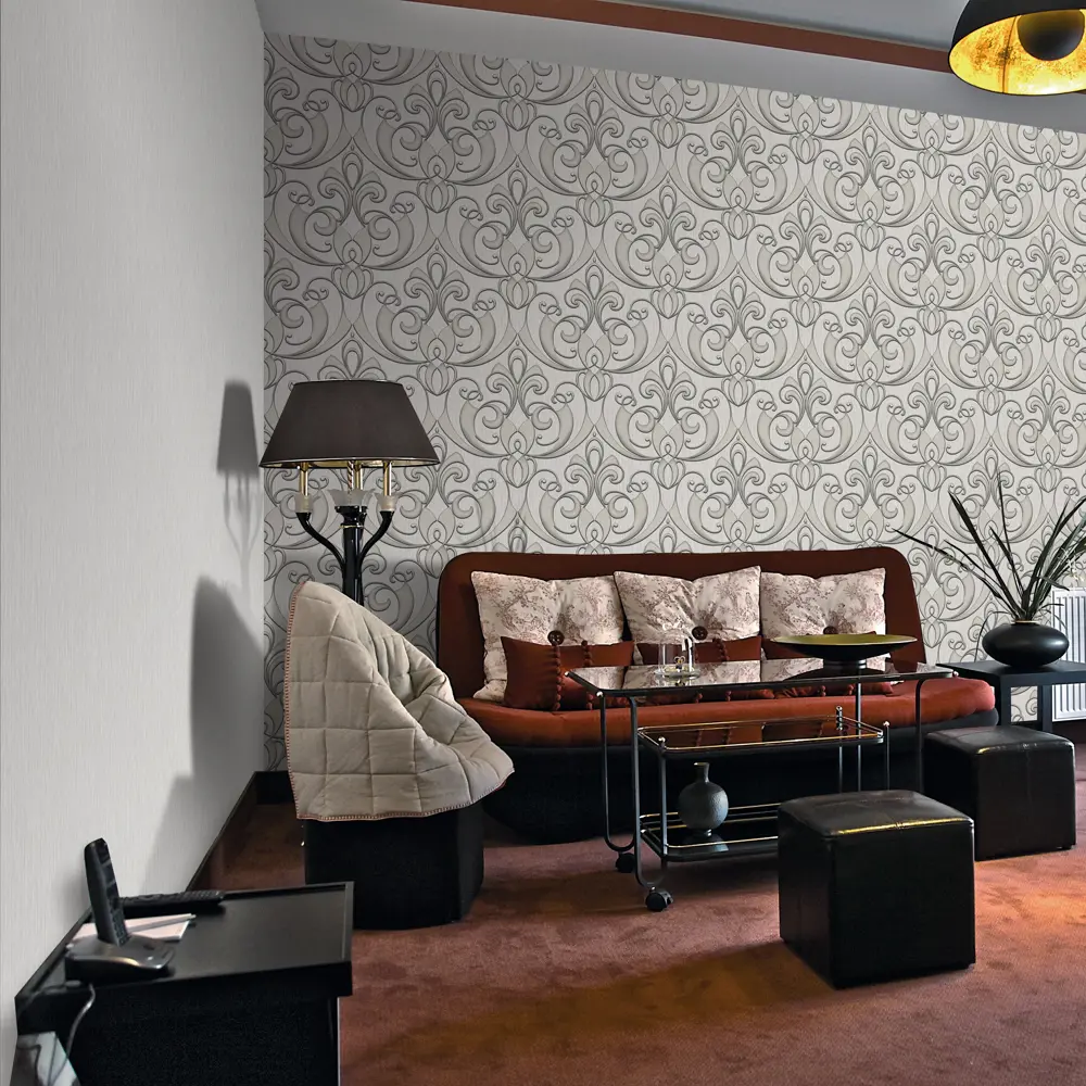 Обои флизелиновые Erismann Elegance серые 1.06 м 4596-6 STLM-2065076 - Вид №1