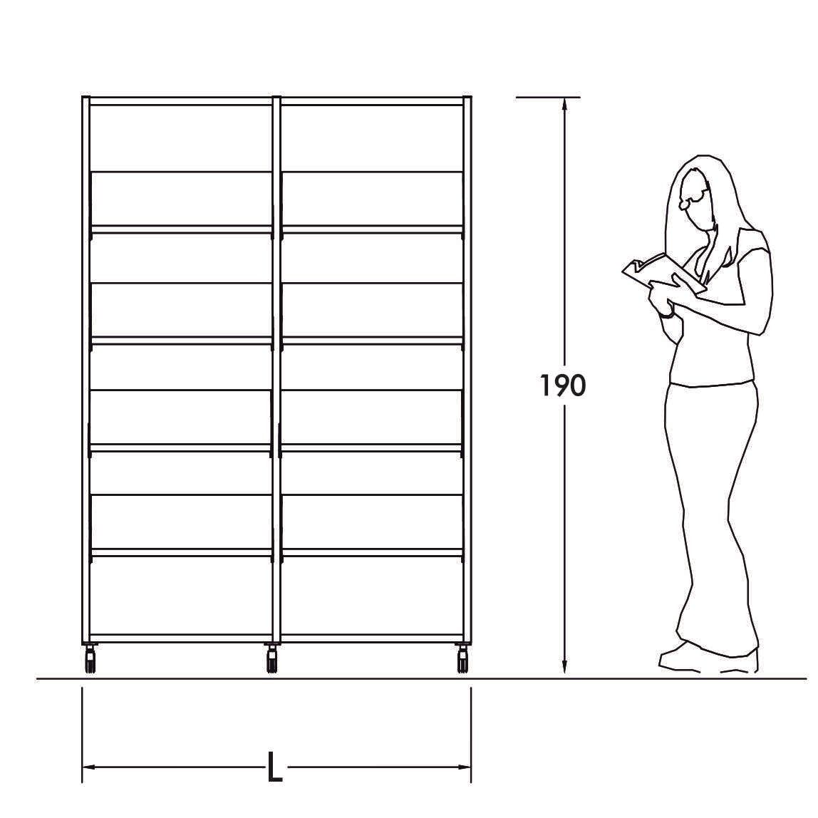 Напольная витрина с колесами с наклонными панелями STUDIO T InUno ARCH-00076147 - Вид №5