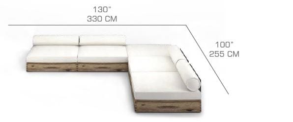 Угловой садовый диван в Sunbrella® MAMAGREEN Aiko ARCH-00036066 - Вид №4