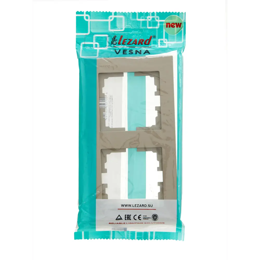 Рамка Lezard Karina Life 2-постная влагозащищенная титановый матовый 89337211 STLM-1569128 - Вид №1