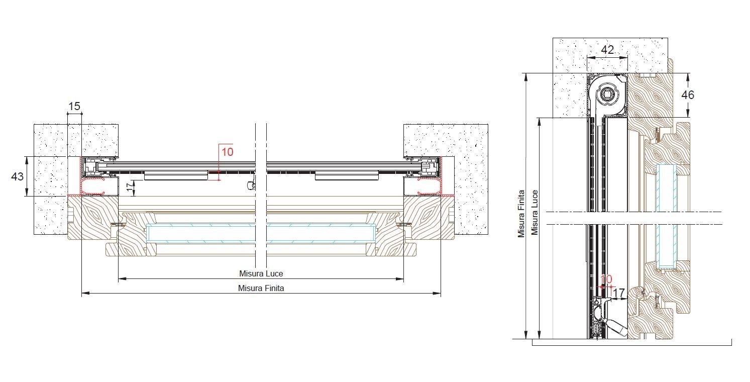 Вертикальная встраиваемая москитная сетка Mv Line москитные сетки-вертикальный встраиваемый ARCH-00082754 - Вид №5