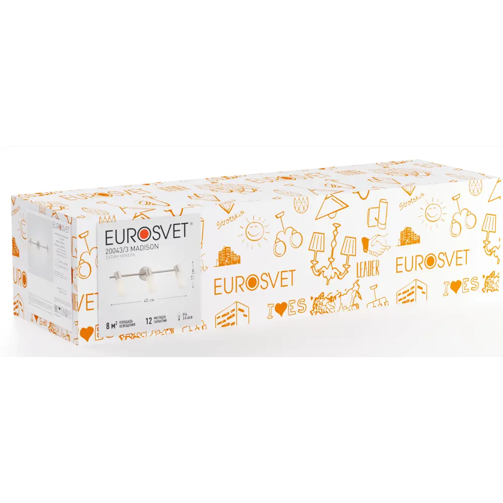 Спот поворотный Eurosvet 20043/3, 8 м², 3 лампы, цвет сатин-никель STLM-2202916 - Вид №5