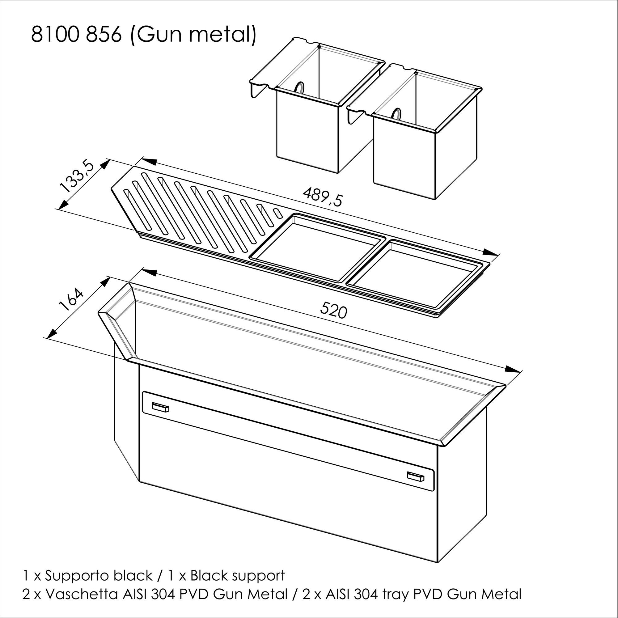 Раковина из нержавеющей стали с подходящим каналом Foster DIADE ARCH-00115732 - Вид №32