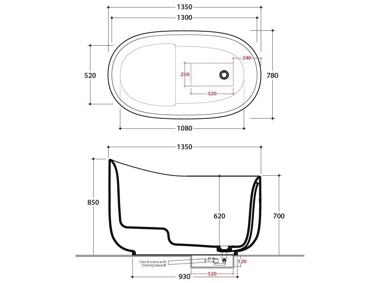 Овальная ванна в центре комнаты с сиденьем Livingtec® Ceramica Globo KOI ARCH-00105779 - Вид №4