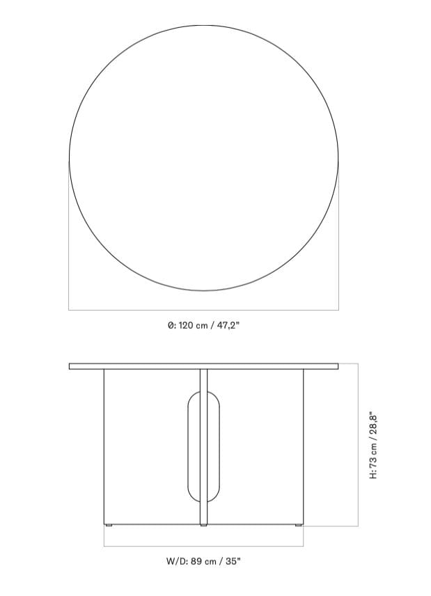 Круглый дубовый стол Audo Copenhagen Androgyne ARCH-00147411 - Вид №25