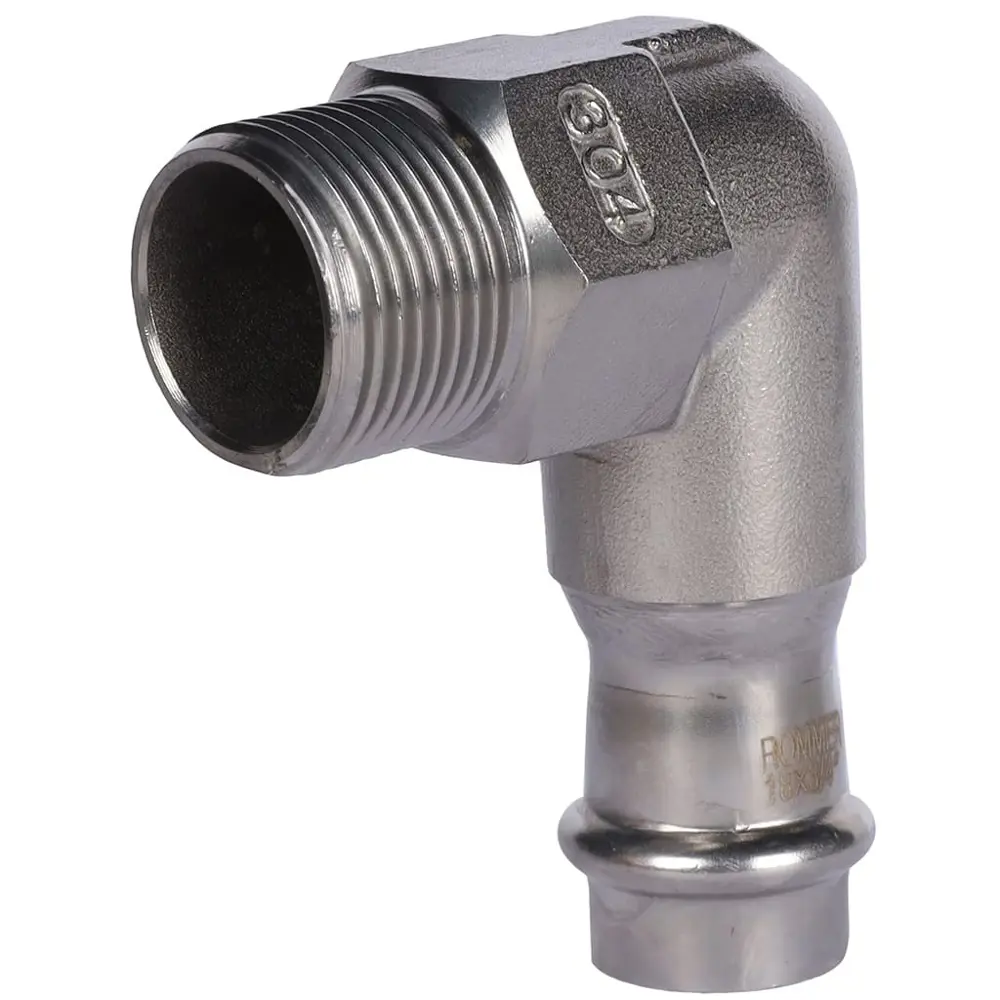 Угол переходной Rommer 3/4"x18 мм ВПр-НР нержавеющая сталь STLM-2176091