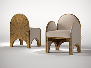 Деревянный и бархатный стул с подлокотниками и без них