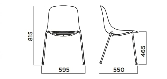 Штабелируемый стул из полипропилена Infiniti Pure Loop Mono ARCH-00083210 - Вид №7
