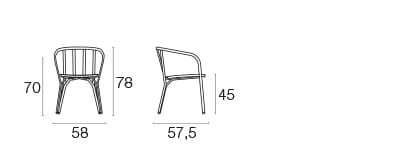 Алюминиевый садовый стул с подлокотниками emu Angel ARCH-00018711 - Вид №2