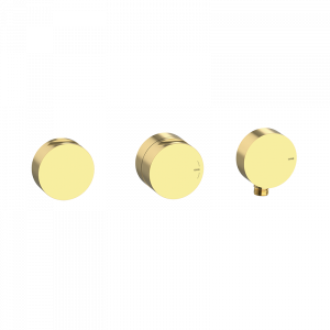 90103005 PREMIUM Polished Gold Термостатический 2/3 пути по горизонтали Полированное Золото GRB MIXERS