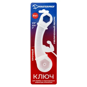 Ключ Masterprof для радиаторных пробок и переходников 1/2"-1" 89393896