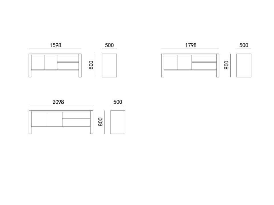 Деревянный шкаф с ящиками HC28 maison Ratio ARCH-00127711 - Вид №2