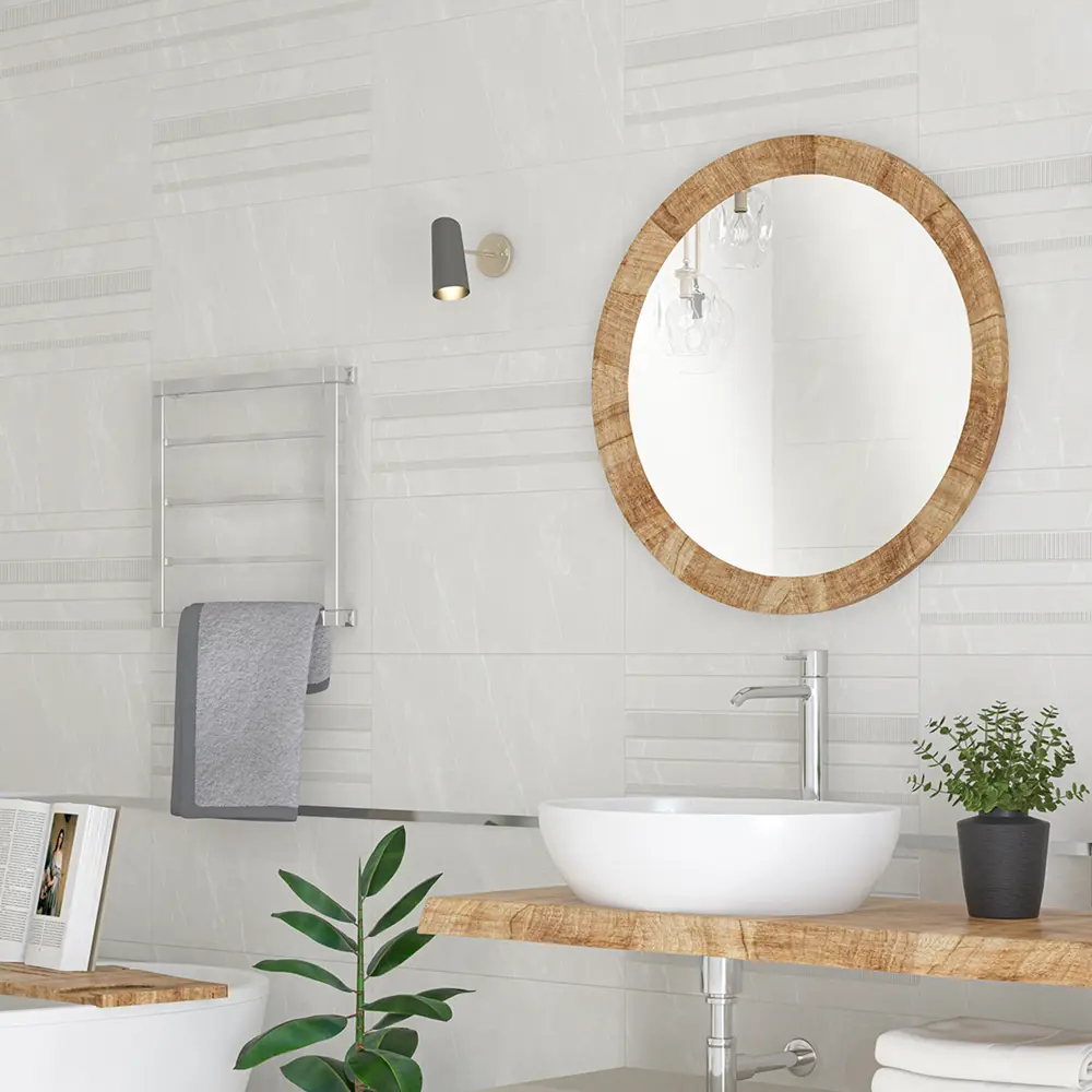 Настенная плитка Azori Hygge Light Mix 31.5×63 см матовая белая 89404313 STLM-1584963