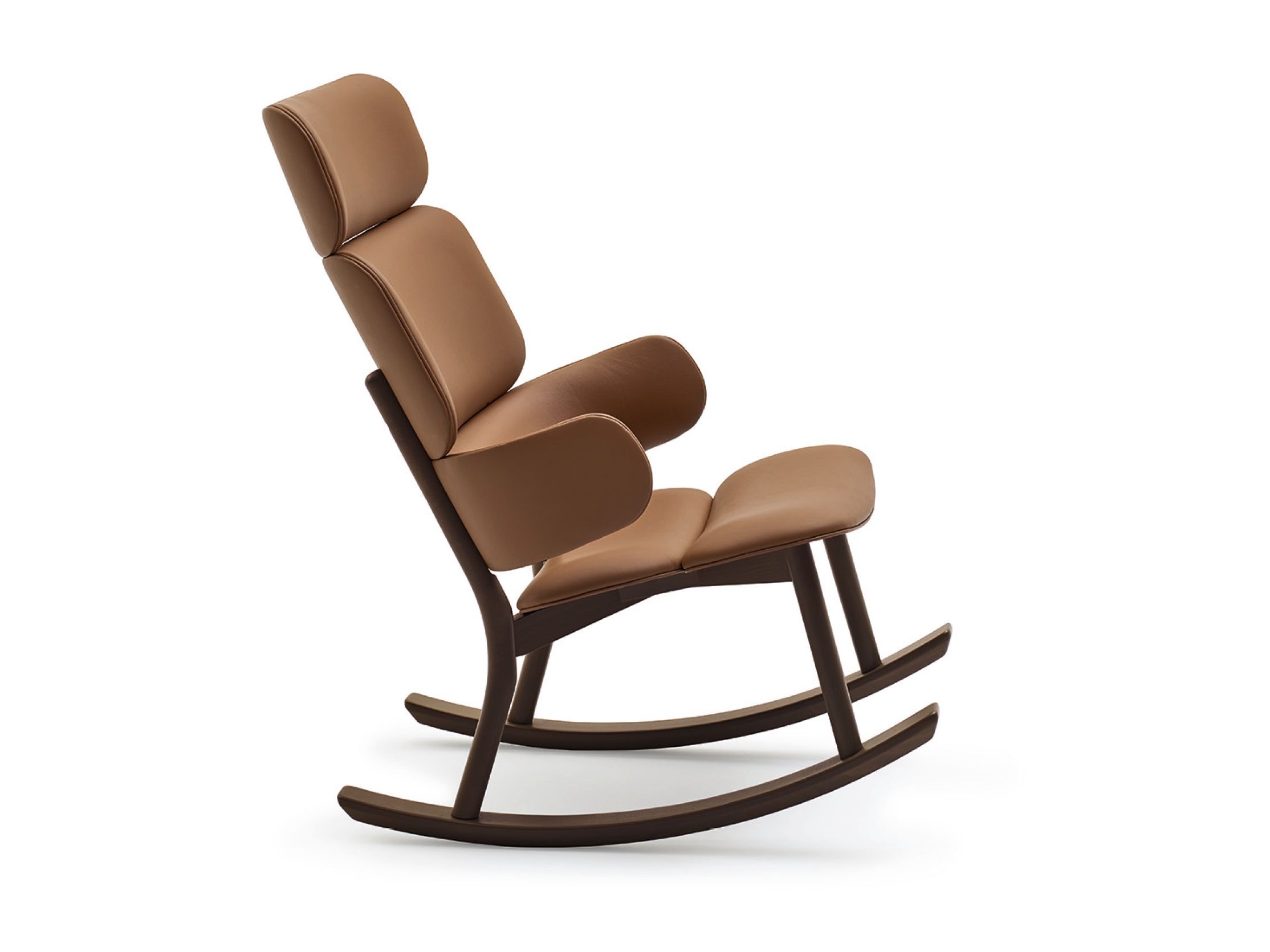 Кожаное кресло-качалка с подлокотниками Innova Imbottiti Bands ARCH-00053972