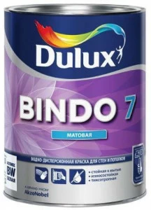 Краска матовая для стен и потолков Dulux Bindo 7 / Дулюкс Биндо 7 1л