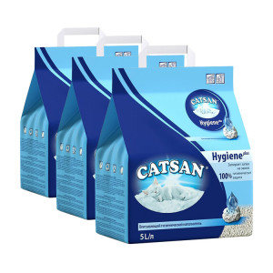 Т00007593*3 Наполнитель для кошачьего туалета Гигиена впитывающий 5л (упаковка - 3 шт) CATSAN