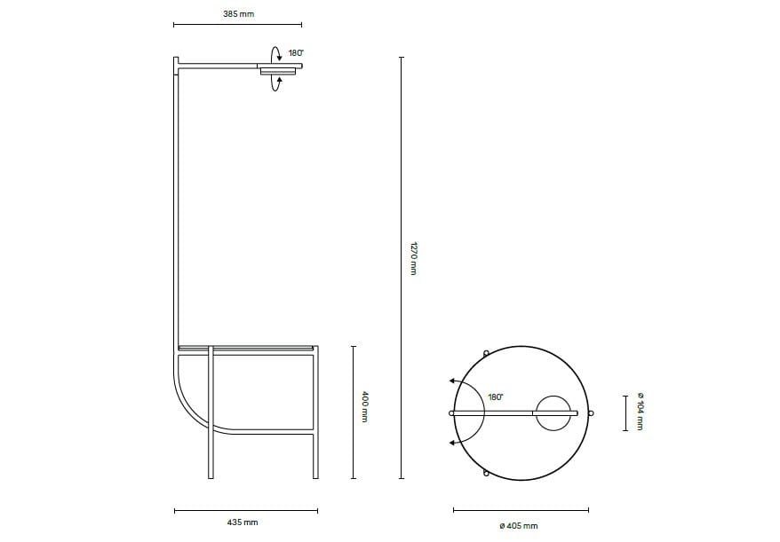 Стальной торшер / журнальный столик Grupa Igram ARCH-00126334 - Вид №16