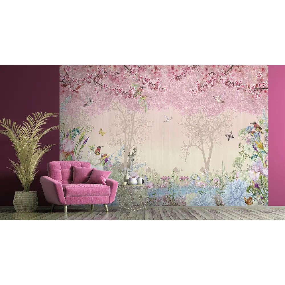 Фотообои Розовый сад флизелиновые 400x270 см L13-190 FBRUSH 3D FLIZART STLM-2204569 - Вид №2