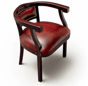 Caroti Мягкое кожаное кресло с подлокотниками  1020