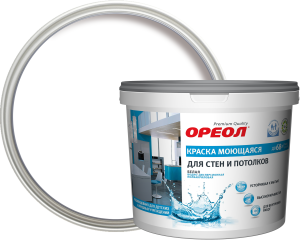 84439910 Краска водно-дисперсионная для стен и потолков моющаяся 3 кг STLM-0050118 ОРЕОЛ