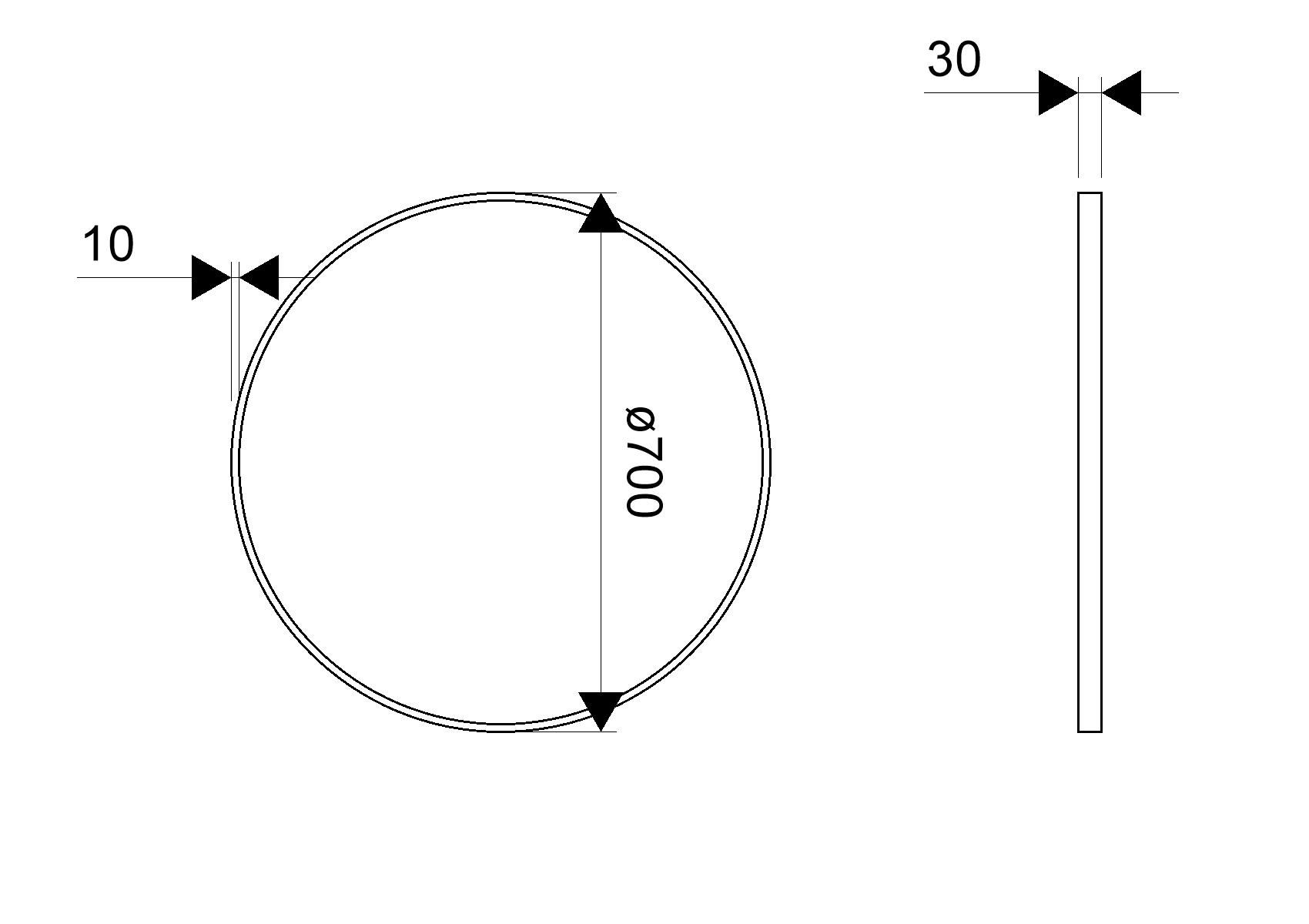Настенное круглое зеркало с рамкой Spekkio Moon Easy ARCH-00127566 - Вид №2