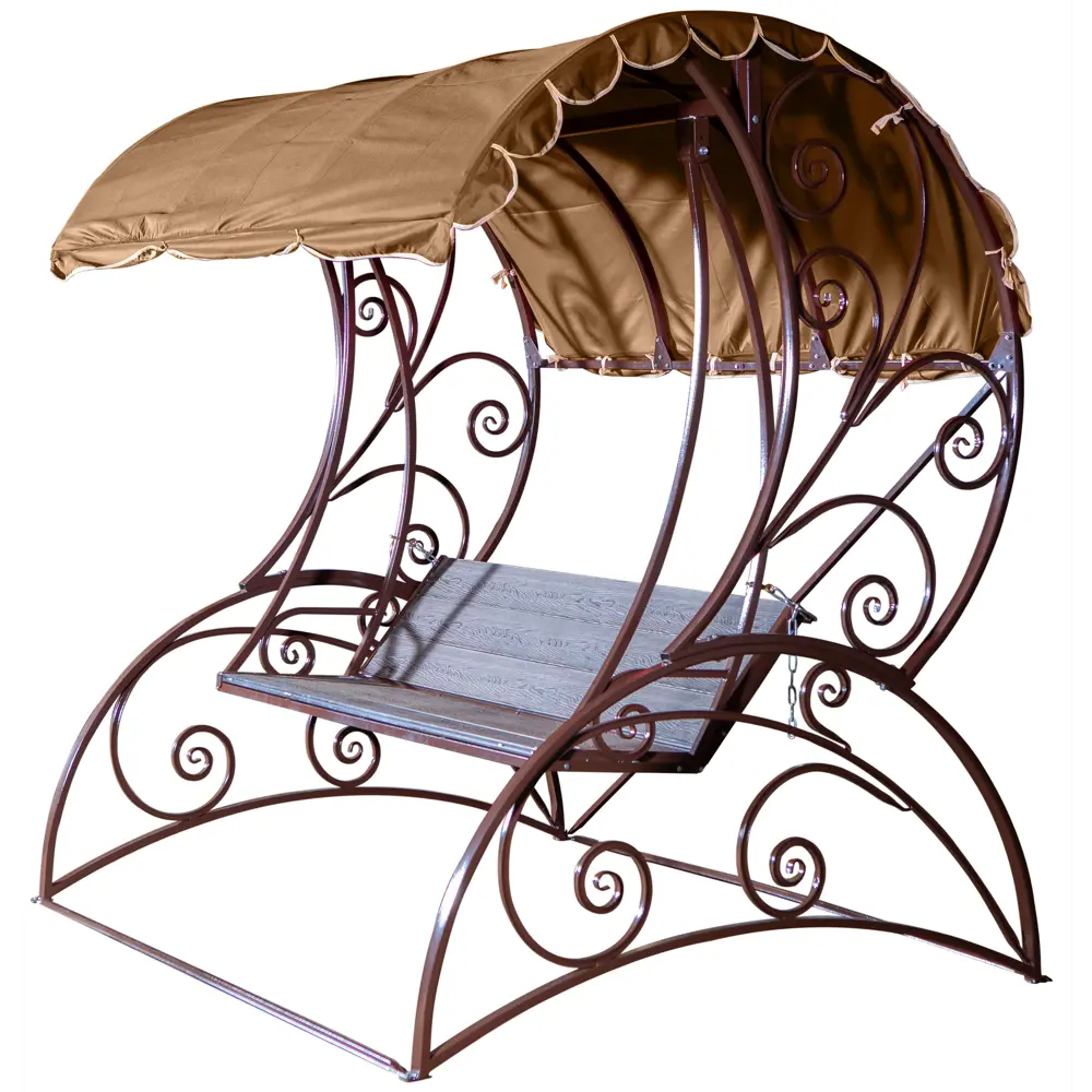 Качели садовые Престиж 4-х местные до 300 кг коричневый Santreyd STLM-2150221 - Вид №1