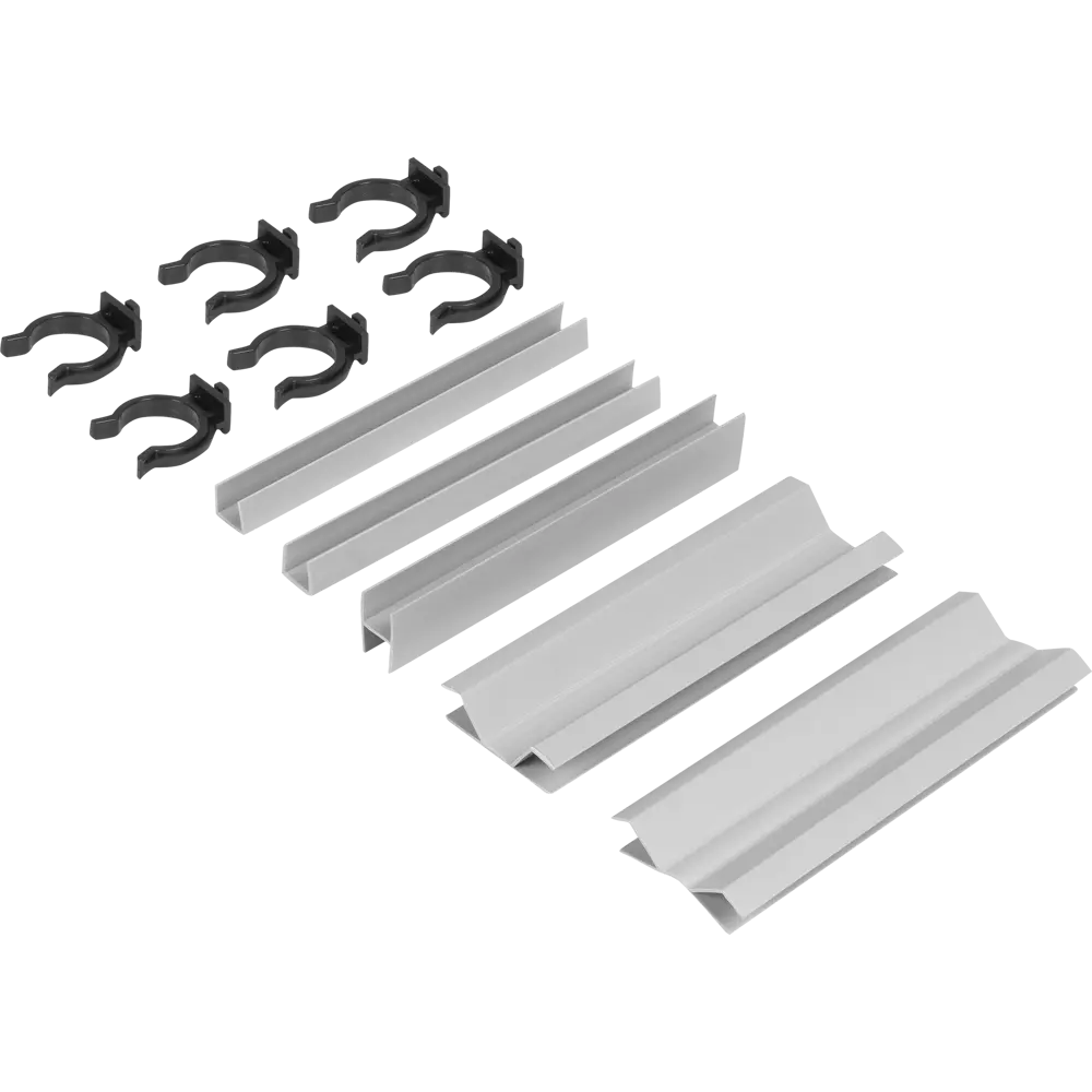 Комплект для установки кухонного цоколя KONSENSA 10 см ПВХ цвет серый Santreyd STLM-2165795