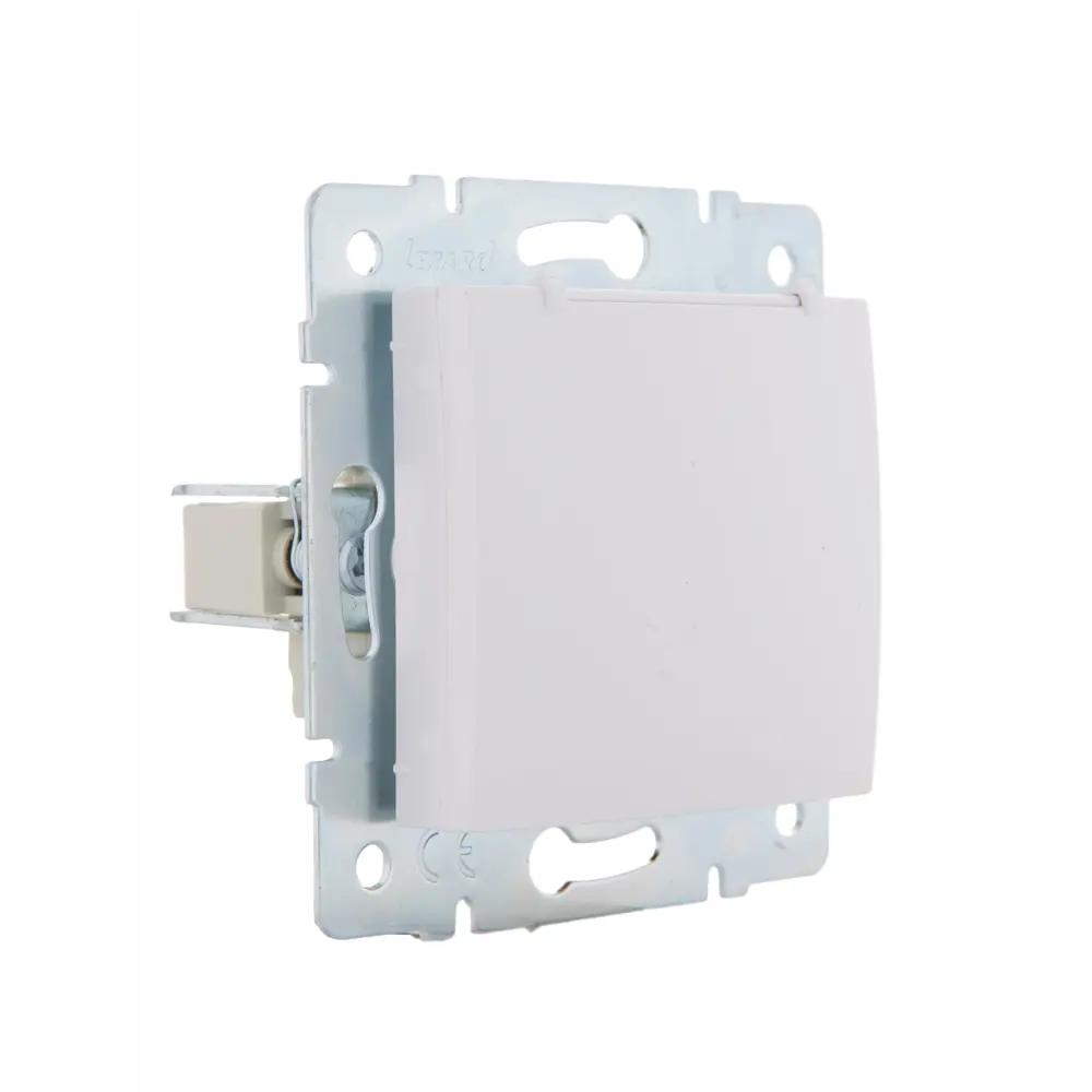Розетка Lezard Karina с заземлением с крышкой цвет белый STLM-2042000 - Вид №5