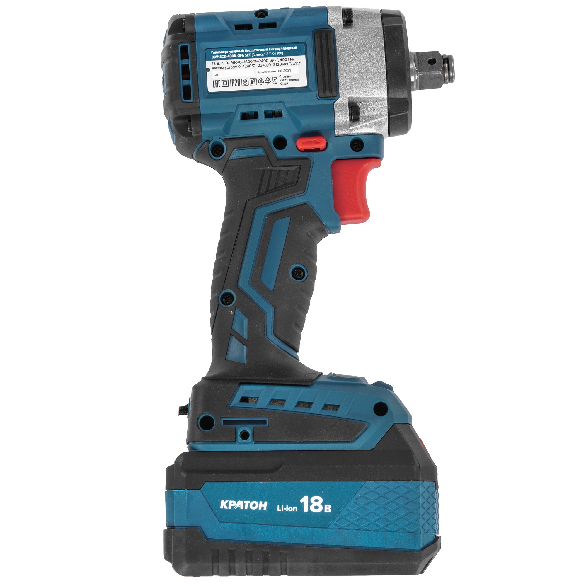 Гайковерт Кратон BIW18CD-400N-OFA SET 9127767 STDN-0032078 - Вид №2