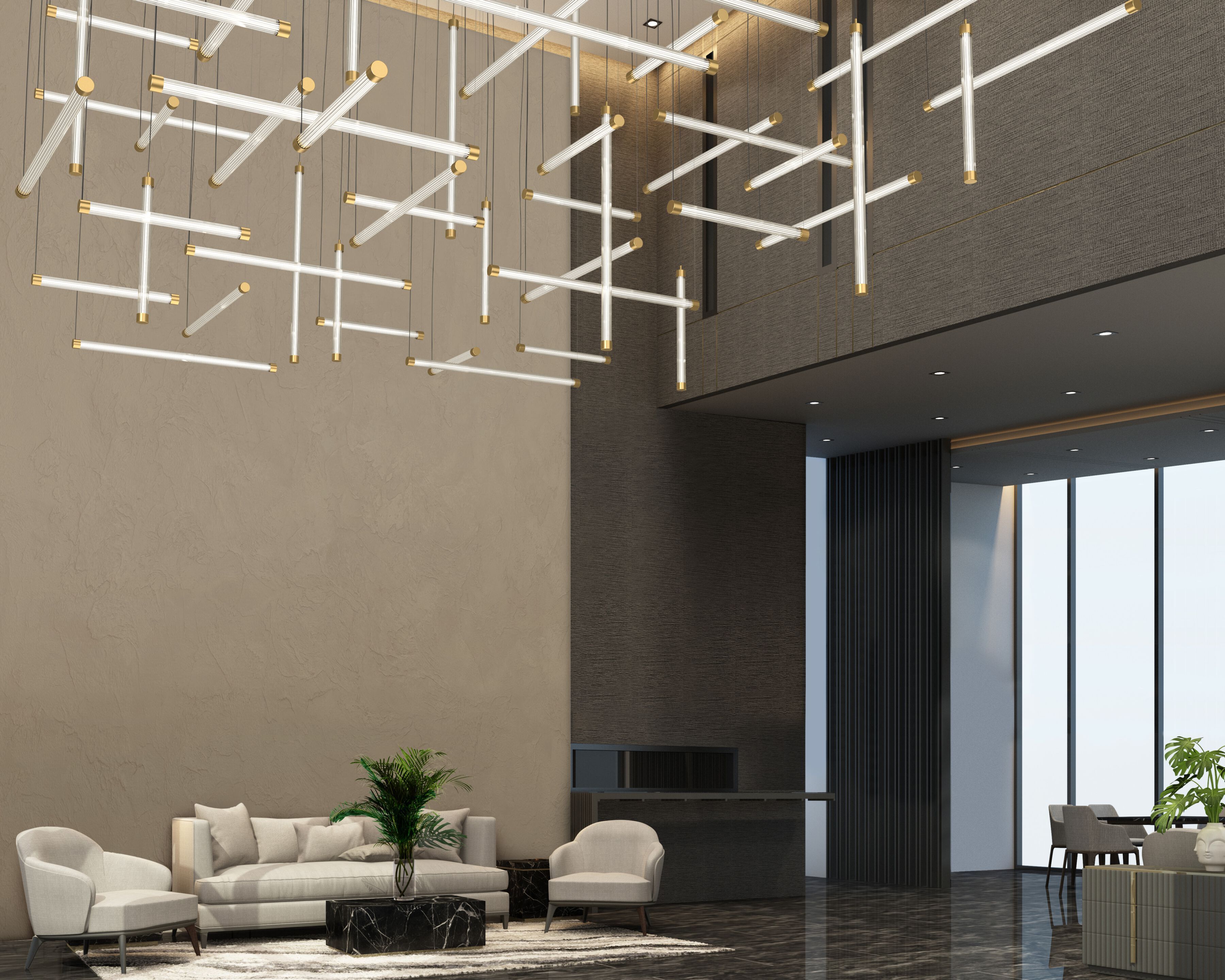 Подвесной светильник из боросиликатного стекла Euroluce Lampadari текстура ARCH-00025491 - Вид №1