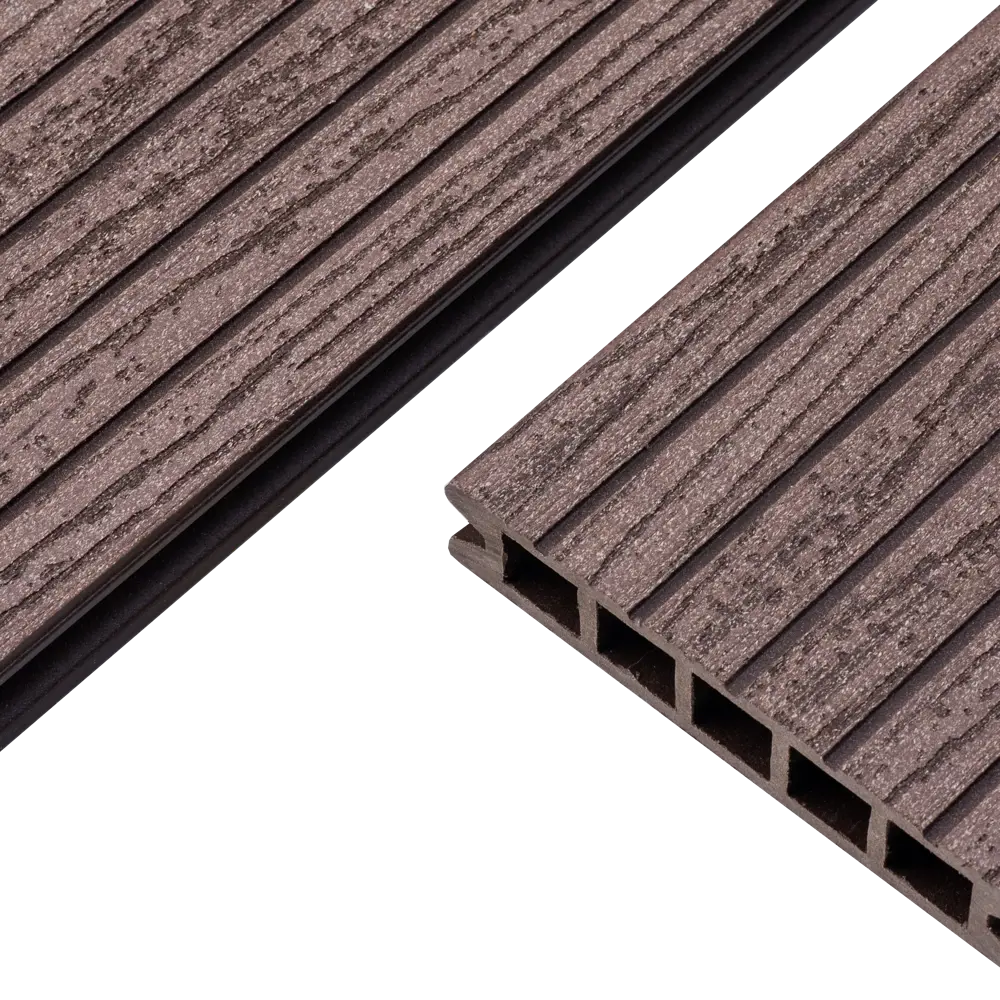 Террасная доска ДПК MultiDeck цвет Венге 3000x150x27 мм вельвет 0.45 м² МУЛЬТИДЕК STLM-2094155 - Вид №2