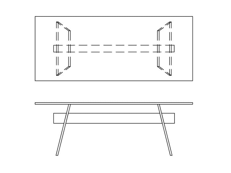 Деревянный и стеклянный стол Glas Italia COMPRESSION ARCH-00135666 - Вид №6