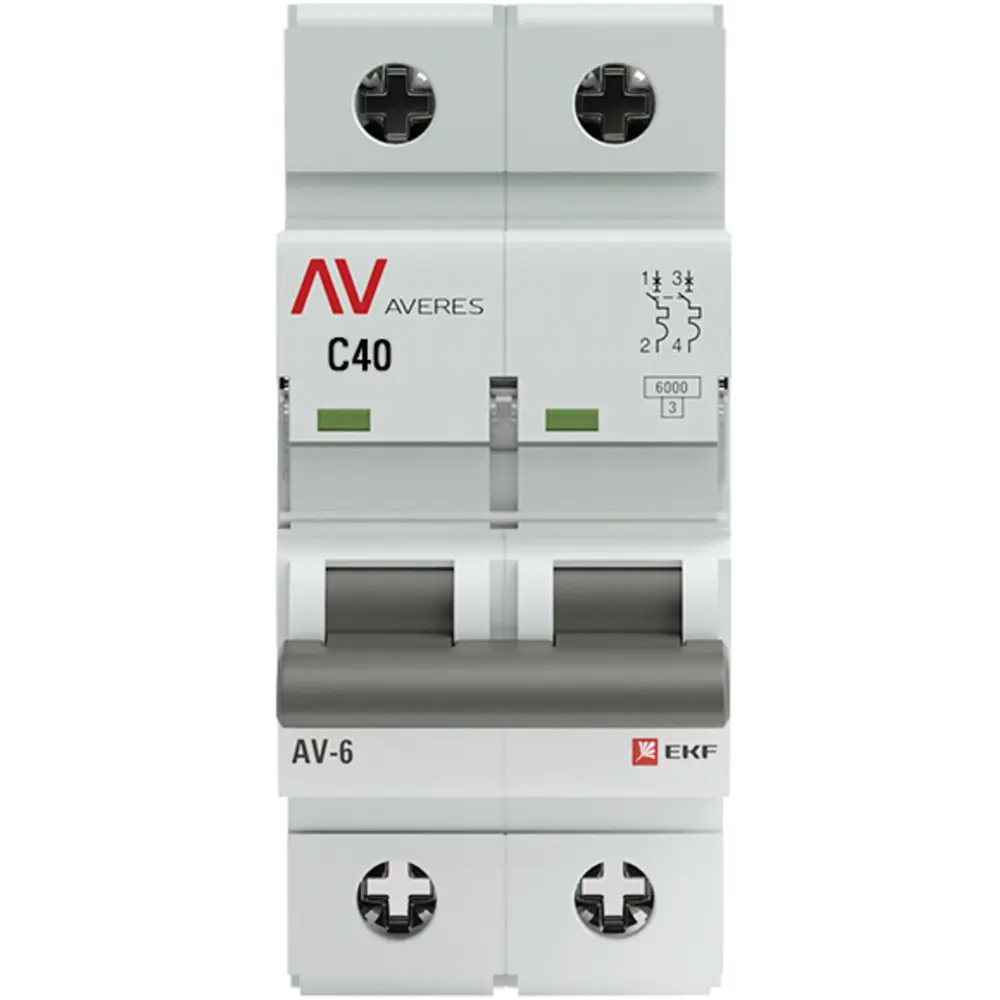 Автоматический выключатель EKF AV-6 2P для защиты электросети 84579882 STLM-0052244 - Вид №1