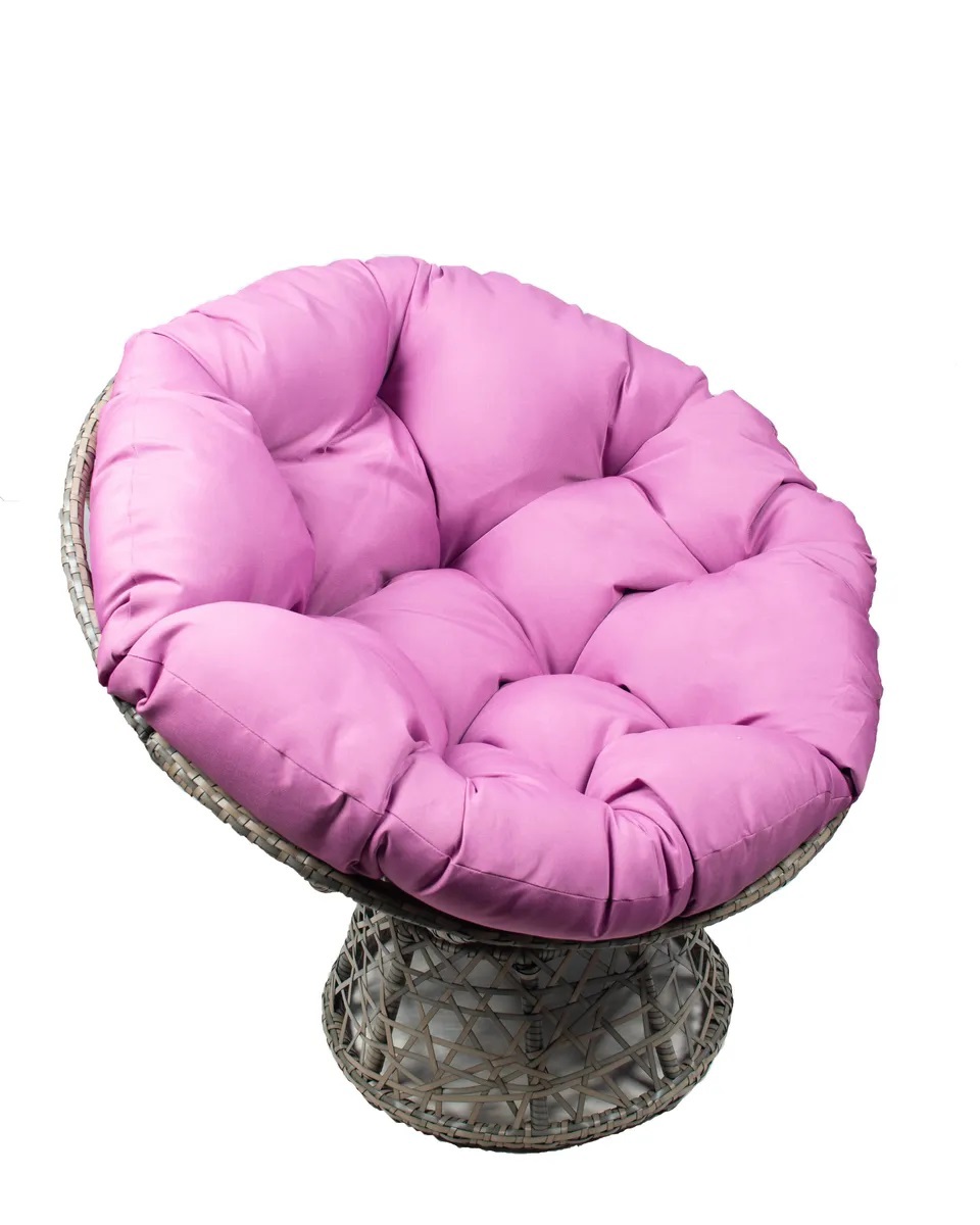 90173777 Кресло E4025 Лотос металл искусственный ротанг розовый Мебель для сада STLM-0123340 FOODATLAS