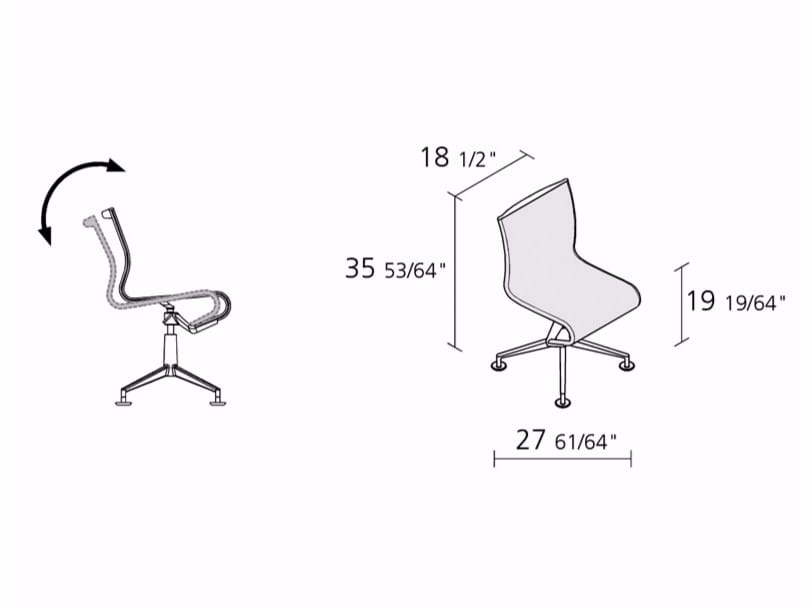 Сетчатое вращающееся офисное кресло Alias рамка ARCH-00047901 - Вид №3