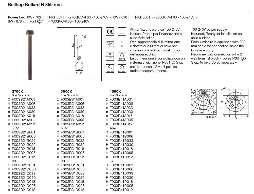 Светодиодный световой столб Flos Bellhop ARCH-00098109 - Вид №9