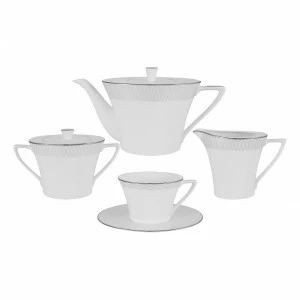 Сервиз чайный фарфоровый белый из 17 предметов на 6 персон "Бриз" NARUMI БРИЗ 00-3946901 Белый