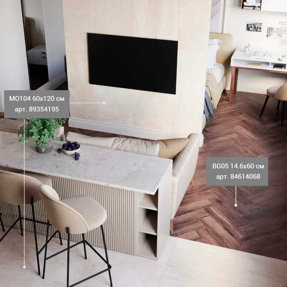 Estima Brigantina BG05: керамогранит под дерево 14.6x60 см 84614068 STLM-0052984 - Вид №12