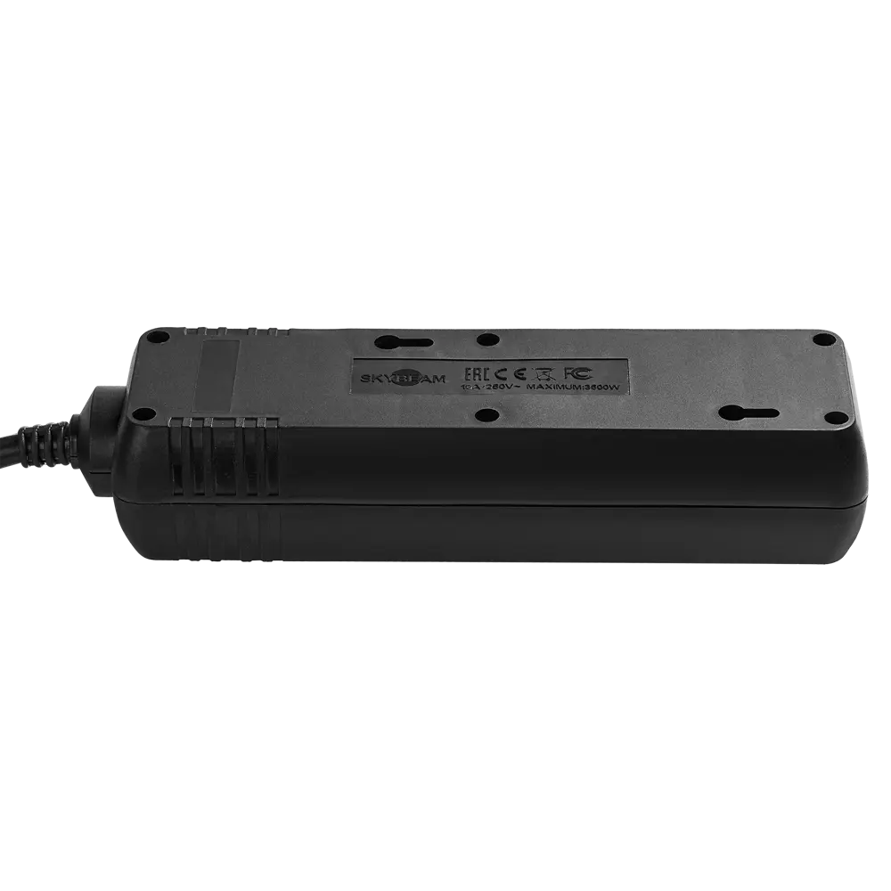 Удлинитель бытовой Skybeam 3x1.5 5 м 3 розетки с заземлением 3680 Вт с выключателем цвет черный STLM-2101399 - Вид №3