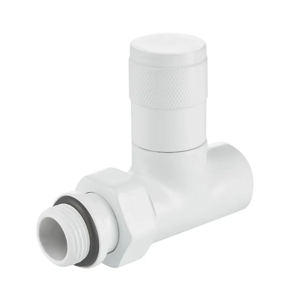 Набор вентилей для радиатора Royal Thermo Piano 1/2" прямой цвет белый STLM-2195871 - Вид №2